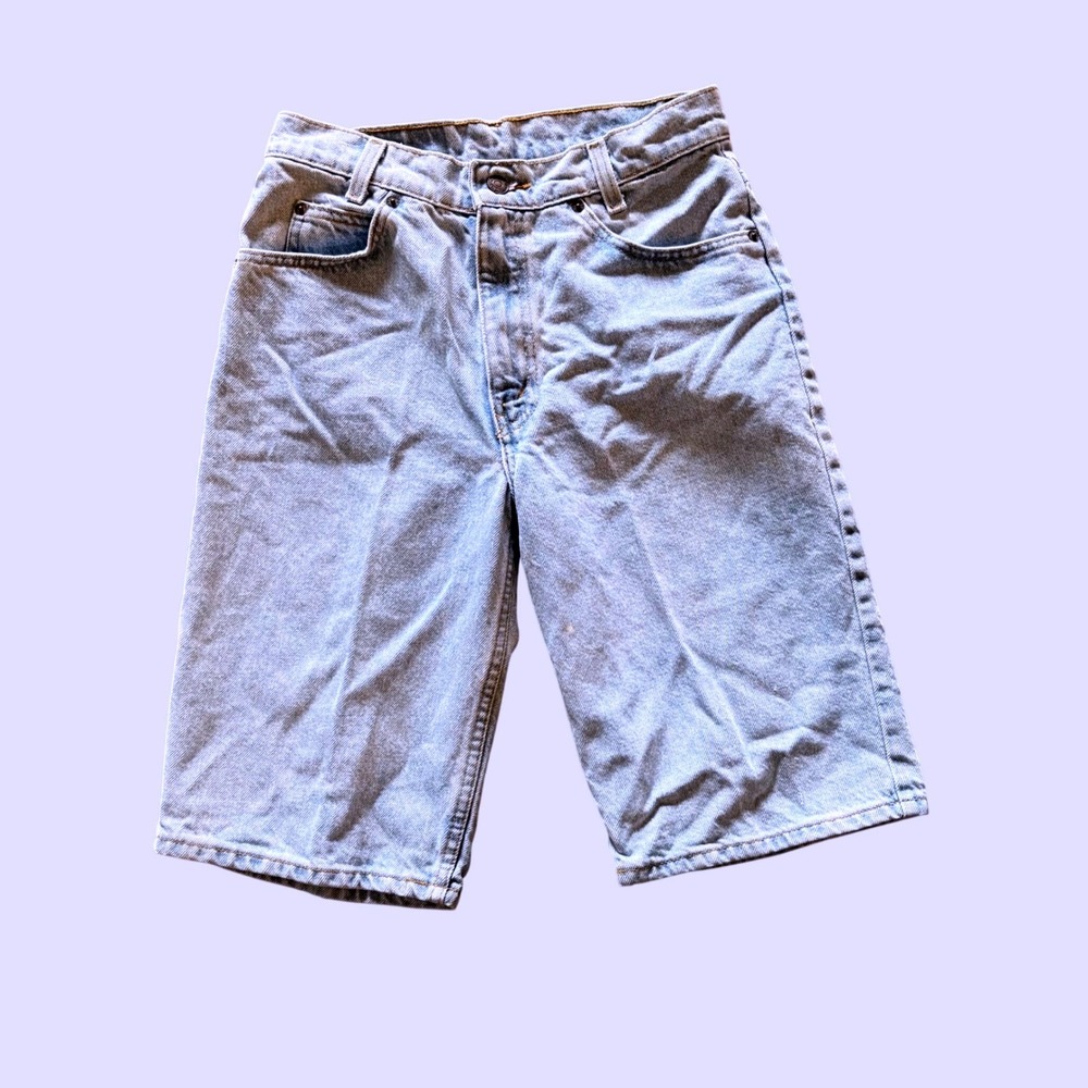 Levi's 550 Denim Shorts Student 30 Light Wash Orange Tab Relaxed Fit Vintage 90s - Picture 2 of 9
